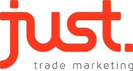 Logotipo da Just Trade Marketing branco